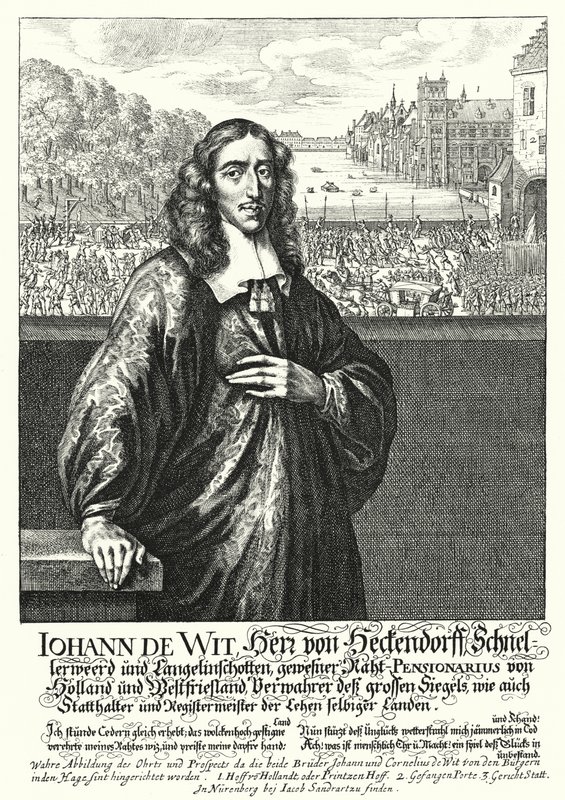 Johan de Witt, político holandês (gravura) de German School