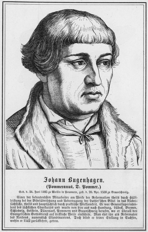 Johann Bugenhagen, Pommeranus, D Pommer (gravura) de German School