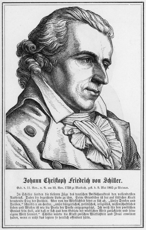 Johann Christoph Friedrich von Schiller (gravura) de German School