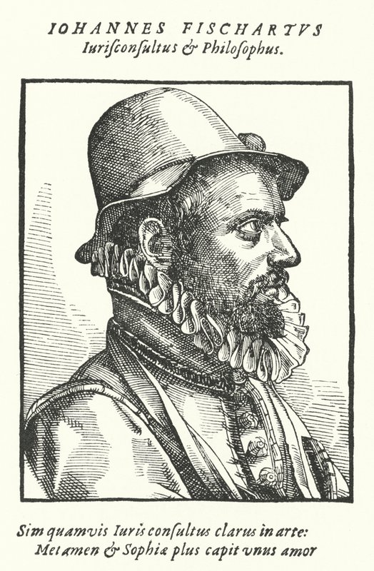 Johann Fischart, satirista e publicitário alemão (gravura) de German School