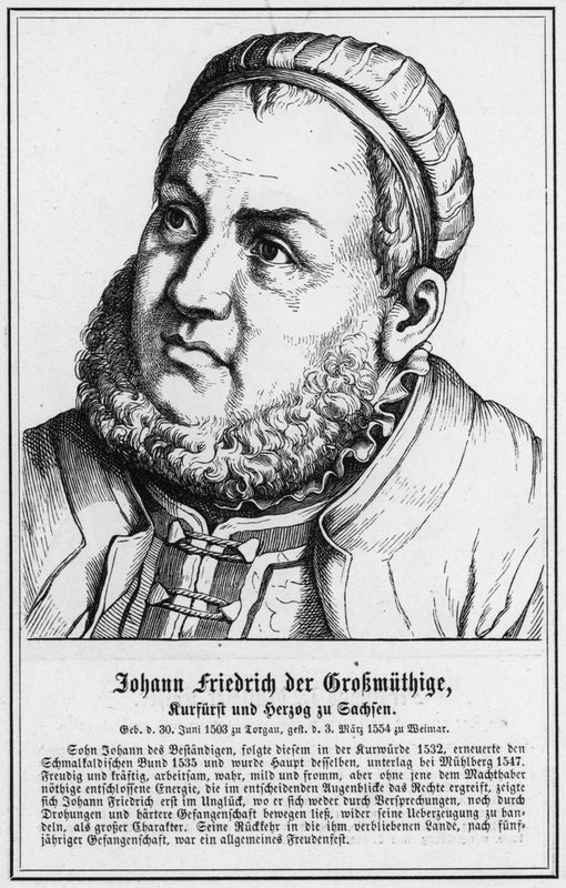 John Frederick, o Crokmuth, Eleitor e Duque da Saxônia (gravura) de German School