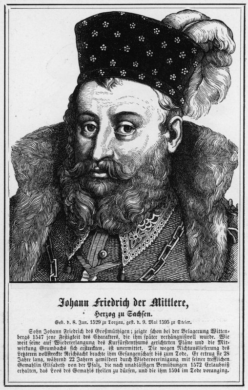 John Frederick o Meio, Duque da Saxônia (gravura) de German School