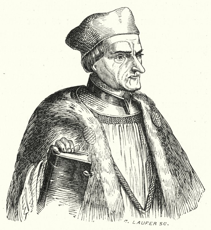Johann Geiler von Kaisersberg, sacerdote e teólogo suíço (gravura) de German School