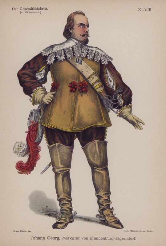 Johann Georg, Marquês de Brandenburg-Jagerndorf (1577-1624), de Der Generalfeldoberst por Ernst von Wildenbruch (cor litho) de German School