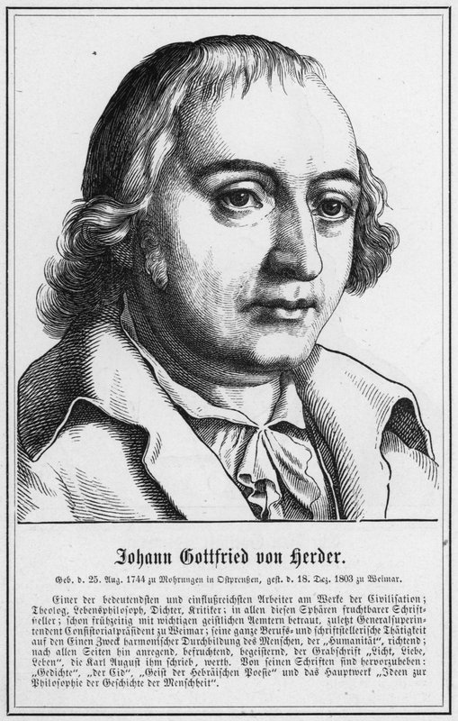 Johann Gottfried von Herder (gravura) de German School
