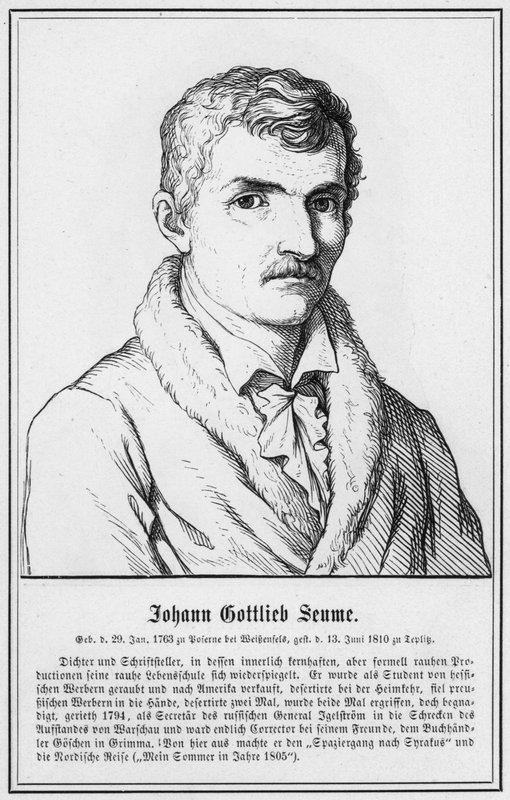 Johann Gottlieb Seume (gravura) de German School