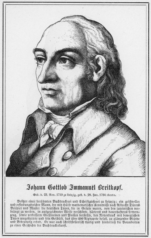 Johann Gottlob Immanuel Breitkopf (gravura) de German School