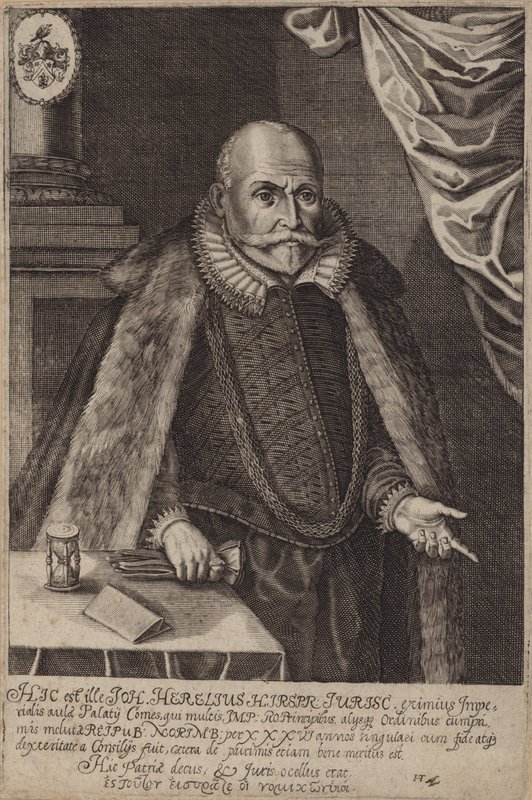 Johann Herel, jurista alemão (gravura) de German School