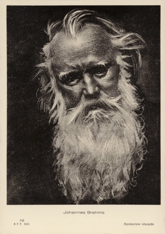 Johannes Brahms, compositor e pianista alemão (1833-1897) de German School