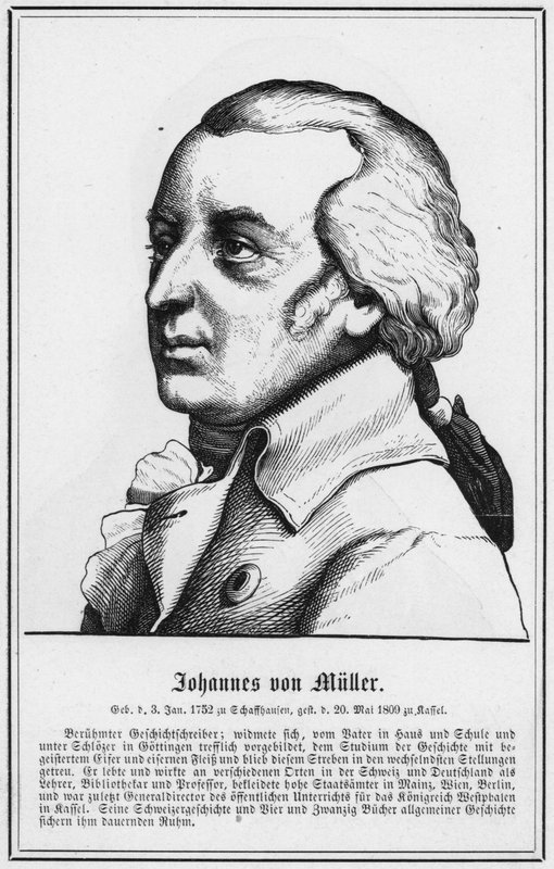 Johannes von Muller (gravura) de German School