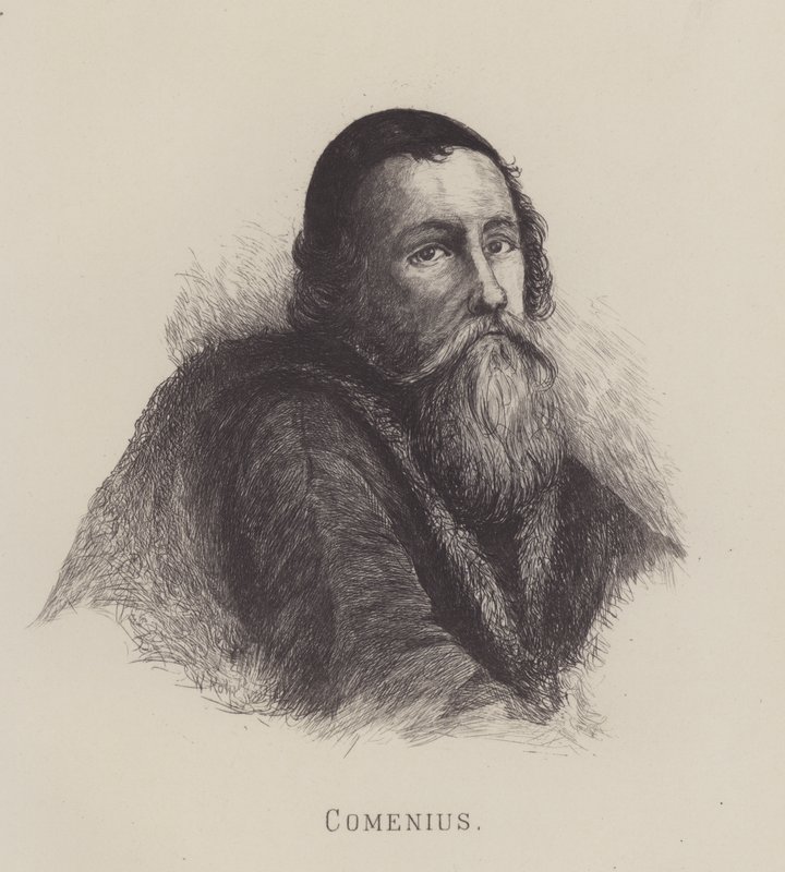 John Amos Comenius, filósofo checo, teólogo e militante da educação (litho) de German School