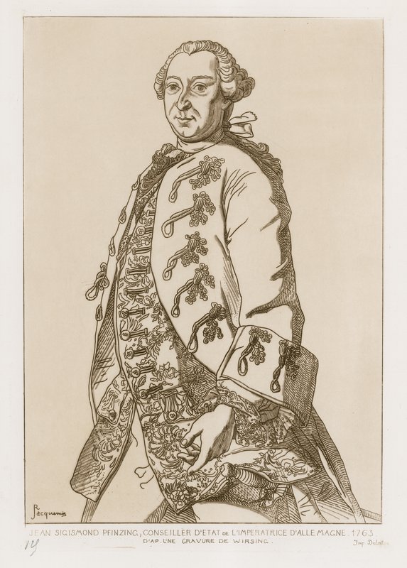 John Sigismund Pfinzing, conselheiro estadual da Imperatriz da Alemanha, 1763 de German School