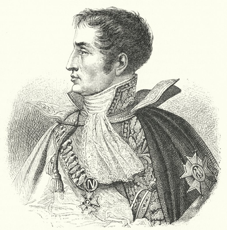 Joseph Bonaparte, Rei de Espanha como Joseph I (gravura) de German School