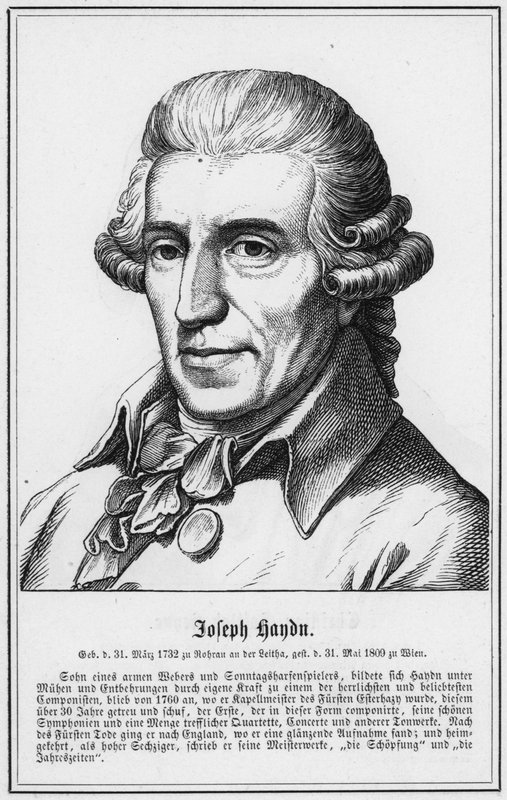 Joseph Haydn (gravura) de German School
