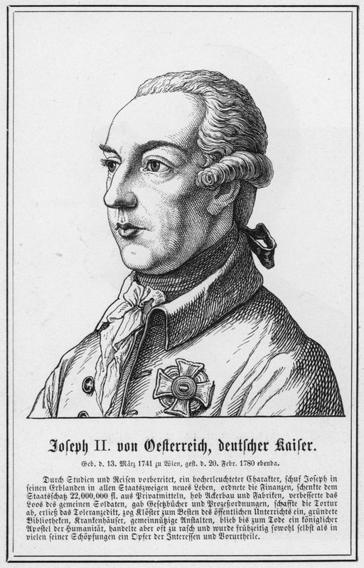 José II da Áustria, Imperador Alemão (gravura) de German School