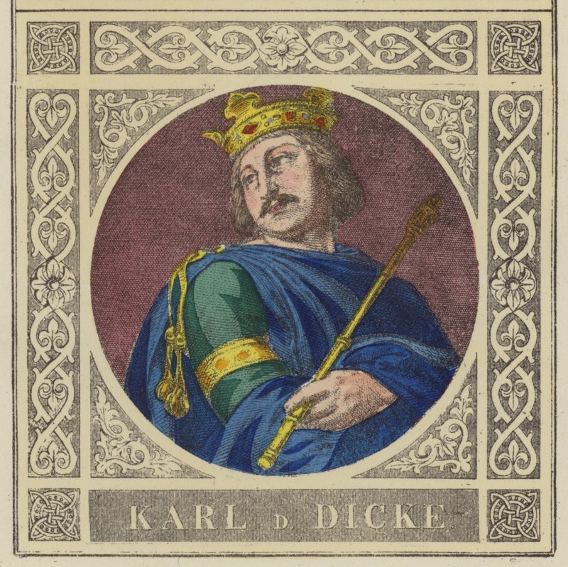 Karl D Dicke, 876-887 (gravação a cores) de German School