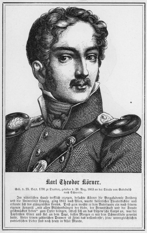 Karl Theodor Korner (gravura) de German School