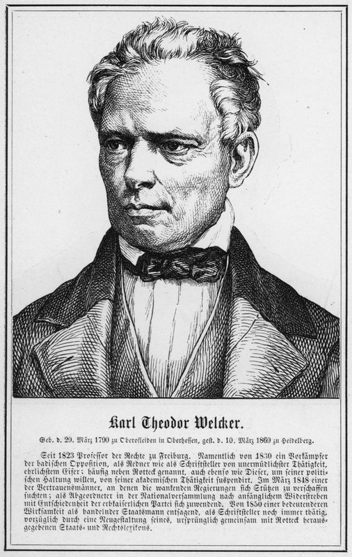 Karl Theodor Welcker (gravura) de German School