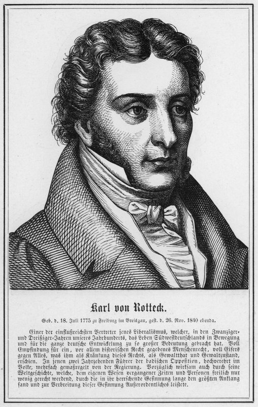 Karl von Rotteck (gravura) de German School