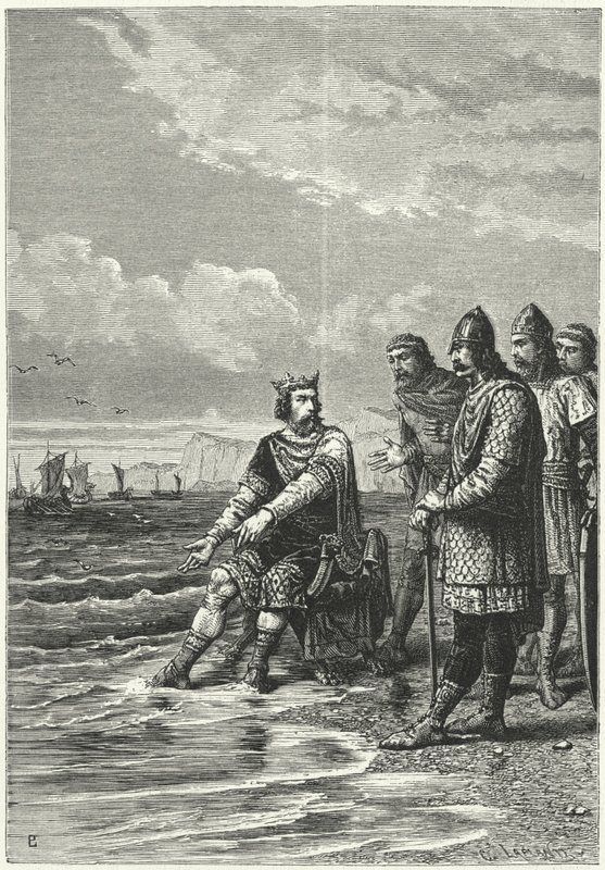 O Rei Canuto e as ondas (gravura) de German School