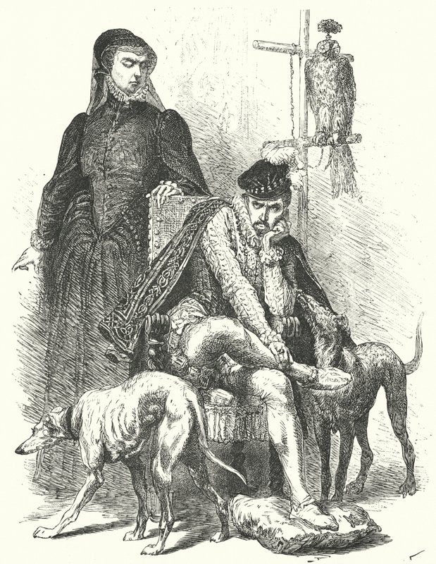Rei Carlos IX de França e sua mãe, Catherine de