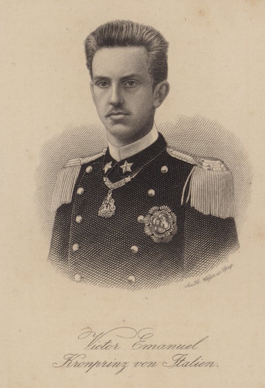 Rei Victor Emmanuel III da Itália quando o príncipe herdeiro de German School