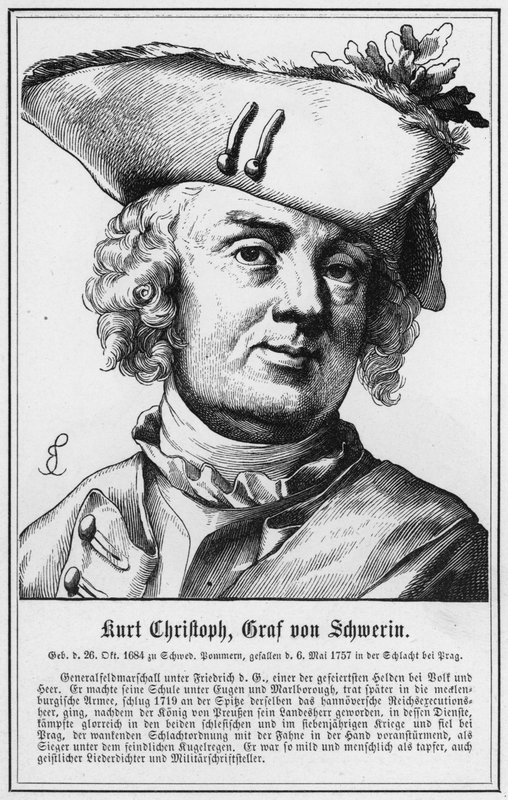 Kurt Christoph, Conde de Schwerin (gravura) de German School