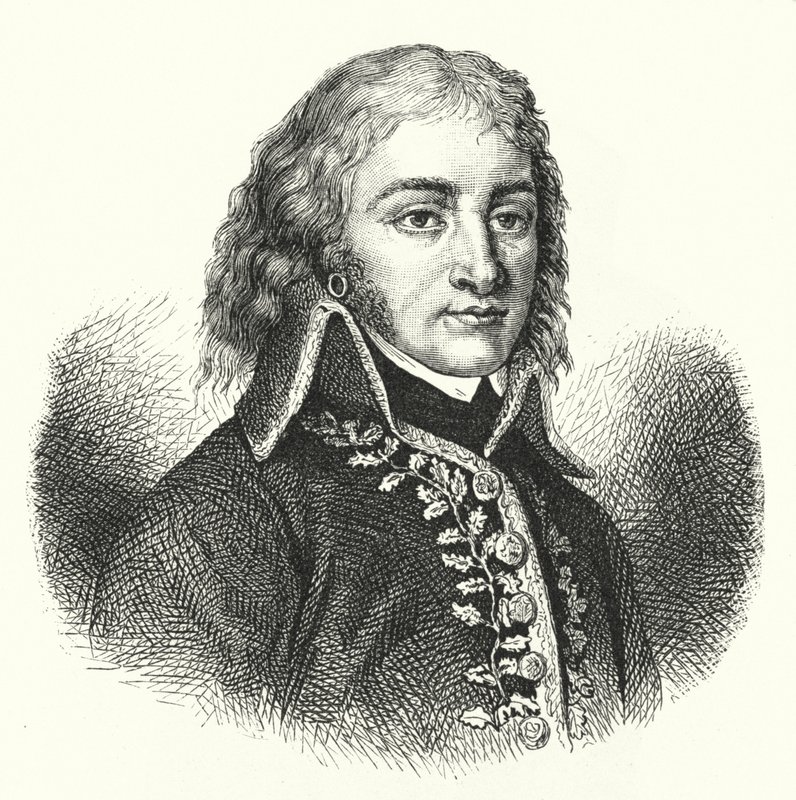 Lazare Hoche, general francês do exército revolucionário (gravura) de German School
