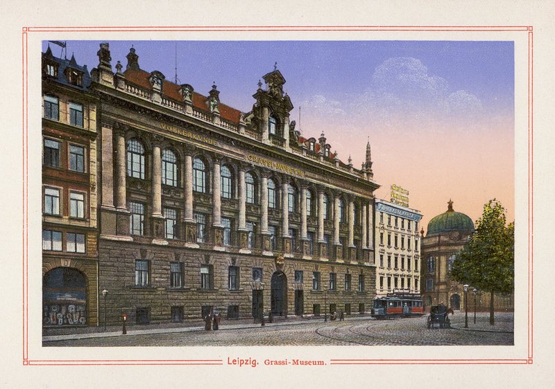 Leipzig, Grassi-Museum (litografia a cores) de German School