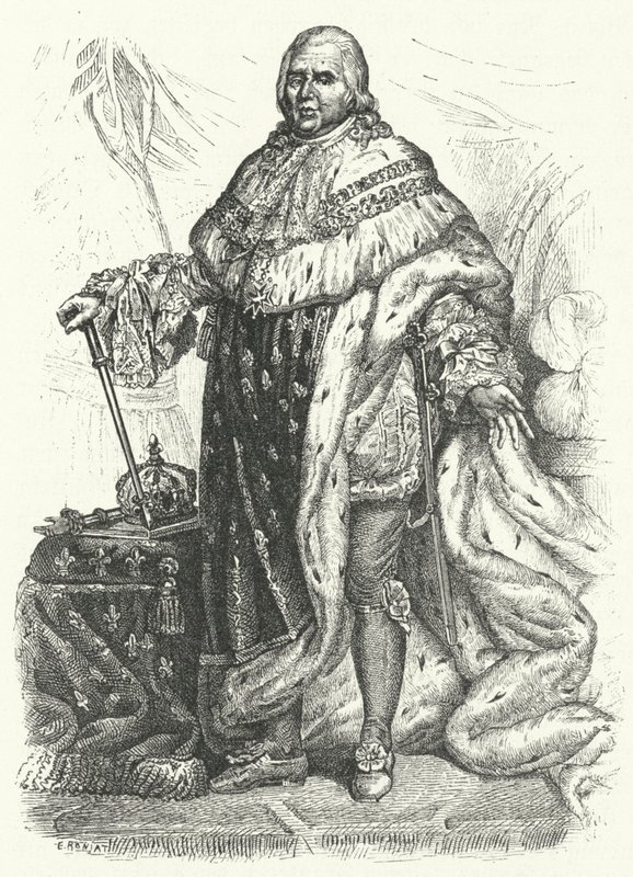 Luís XVIII, Rei de França (gravura) de German School