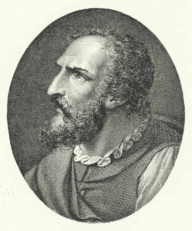 Ludovico Ariosto, poeta italiano (gravura) de German School
