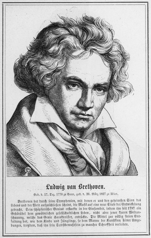 Ludwig van Beethoven (gravura) de German School