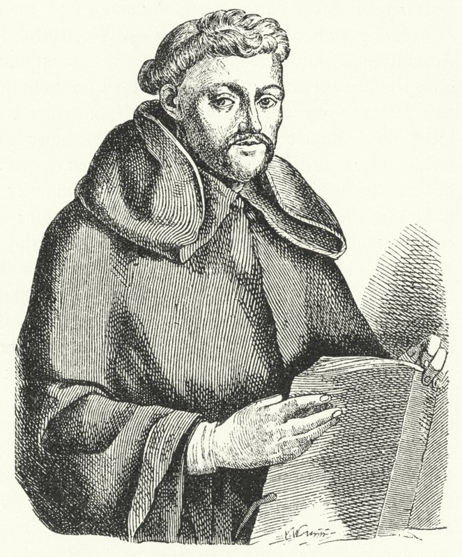Luis de Leon, poeta lírico espanhol (gravura) de German School