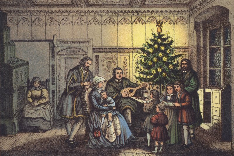 Lutero no Natal, no seu círculo familiar de German School