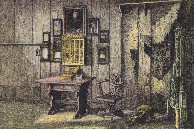 Luthers Room at the Wartburg (chromolitho) de German School