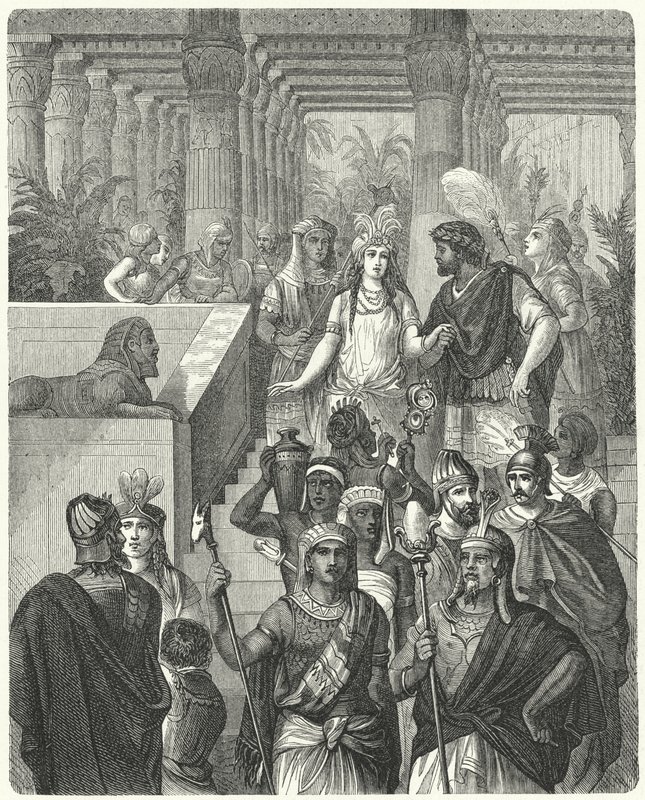 Casamento de Masinissa, Rei de Numídia, e Sophonisbe de Cartago (gravura) de German School