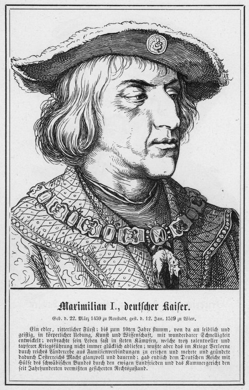 Maximiliano I, Imperador Alemão (gravura) de German School
