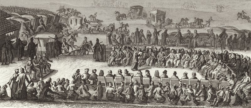 Reunião da Assembleia Nacional Polaca. Ilustração para Bilder-Atlas (gravura) de German School