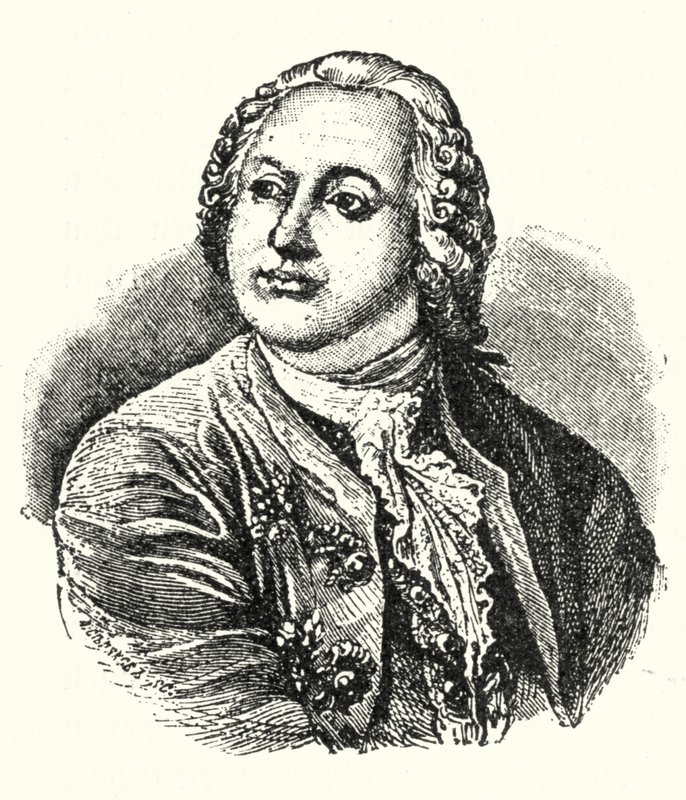 Mikhail Lomonosov, escritor e cientista russo (gravura) de German School