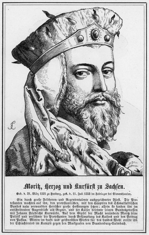 Morik, Duke e Elector of Saxony (gravura) de German School