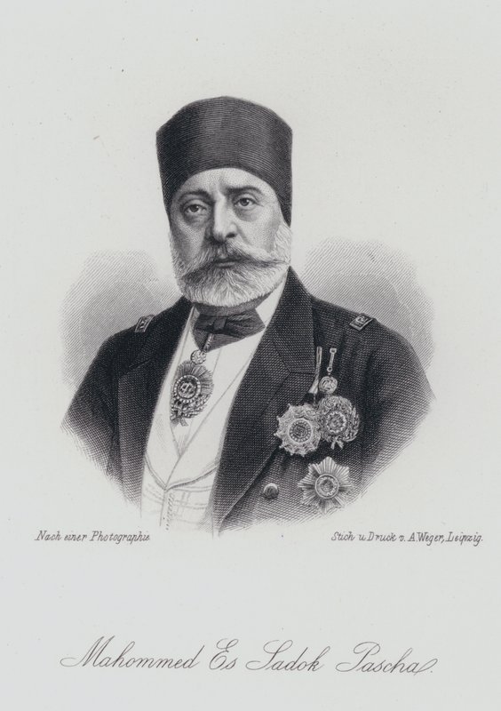 Muhammad III as-Sadiq, Bey of Tunis (gravura) de German School