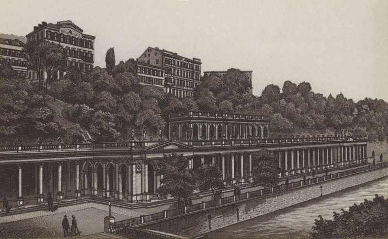 Muhlbrunncolonnade (litho) de German School