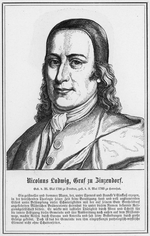 Nicolaus Ludwig, Conde de Zinzendorf (gravura) de German School