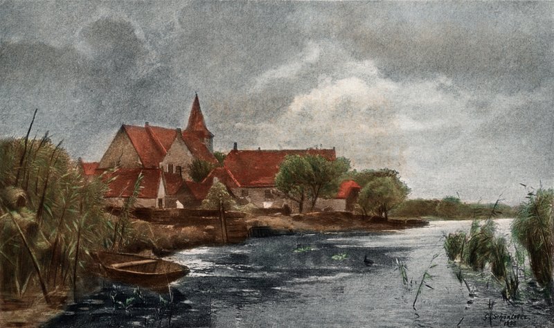 Nieuwkerk (fotogravura a cores) de German School