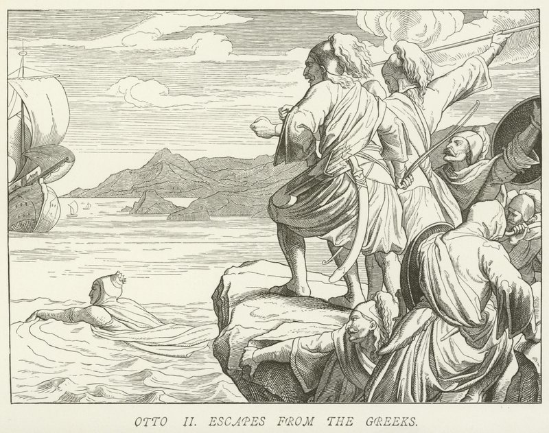 Otto II escapa dos gregos de German School