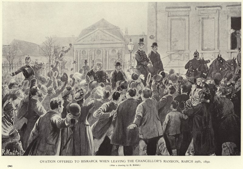 Ovação oferecido a Otto von Bismarck ao sair da mansão dos Chanceleres de German School