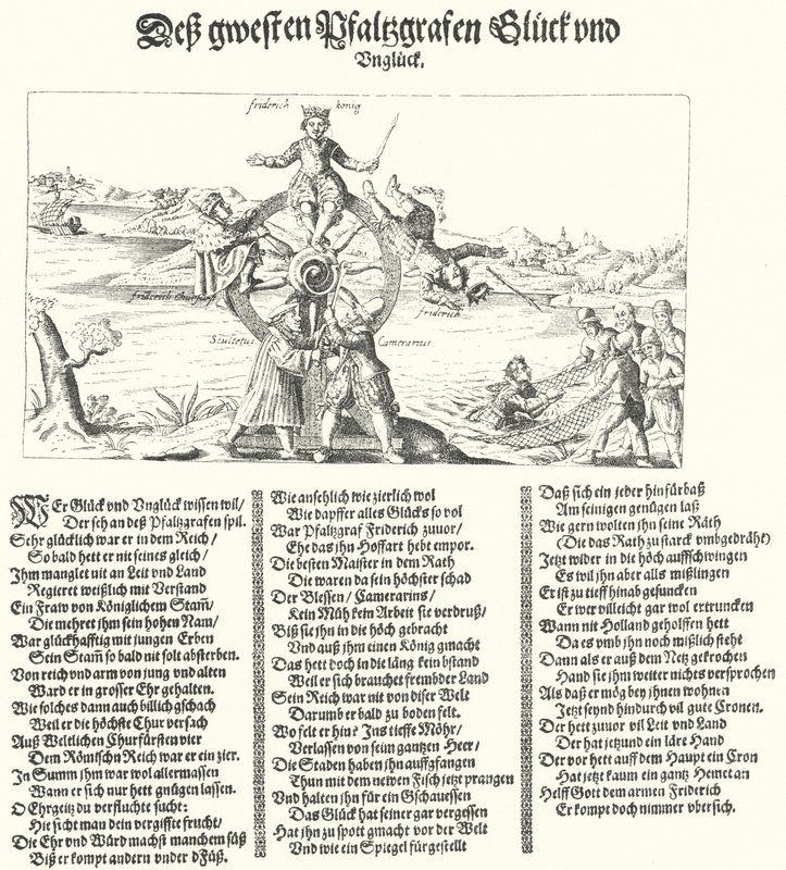 Panfleto zombando do rei do inverno, Frederico I da Boêmia, 1621 de German School
