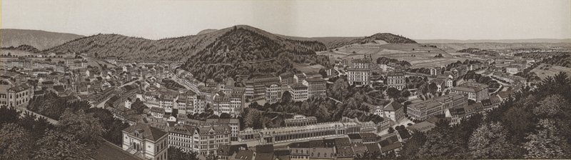 Panorama de Karlovy Vary (litho) de German School