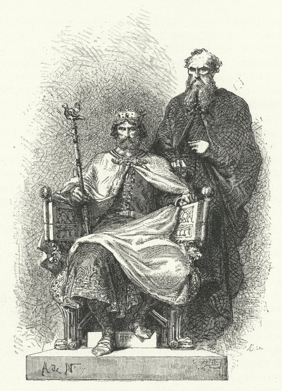 Pepin, o Curto, Rei dos Francos (gravura) de German School
