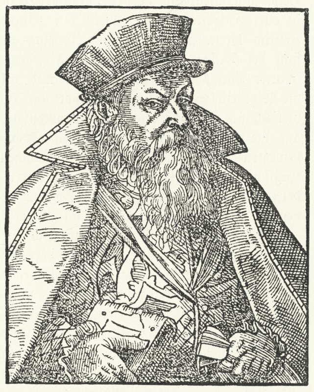 Philipp Nicodemus Frischlin, dramaturgo alemão (gravura) de German School